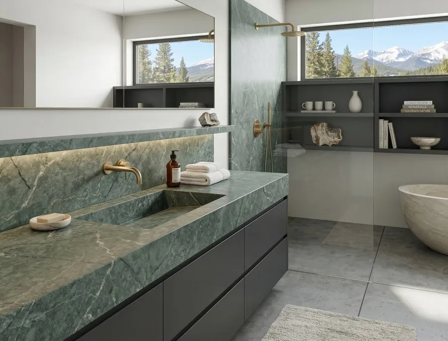 Quartz countertop every room bathroom